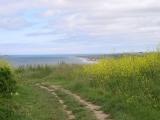 Lonely beach in Normandy, France