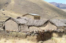 Farm buildings in the Andes