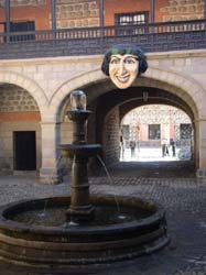 The mint at Potosi, Casa Real de la Moneda.  Nobody seems to know why Baccus adorns this entrance.