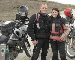 Christian and Heiki, German motorcyclists whom I met in Ushuaia.  We rode north across Tierra del Fuego together