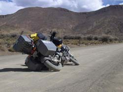The Beemer on its side from my carelessness.  No harm, no foul.